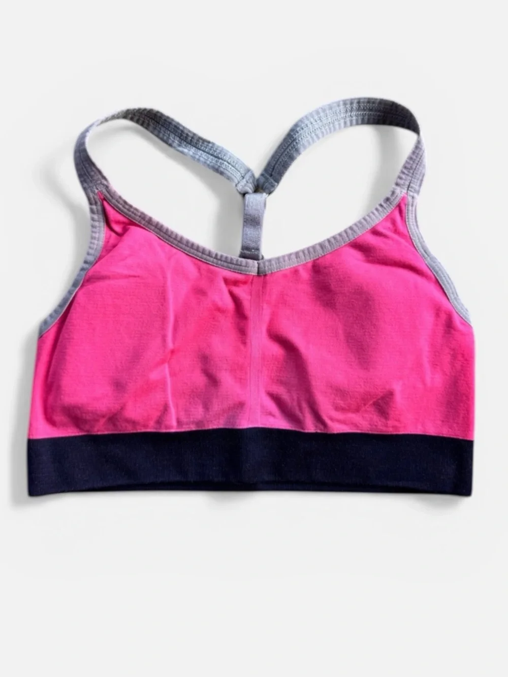 Athleta Sports Bra Womens XS Pink Y‎ Strap Seamless Pullover Athletic Workout